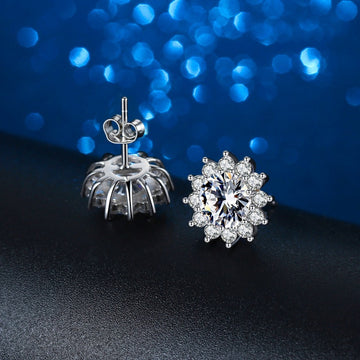 Moissanite 925 Silver Stud Earrings