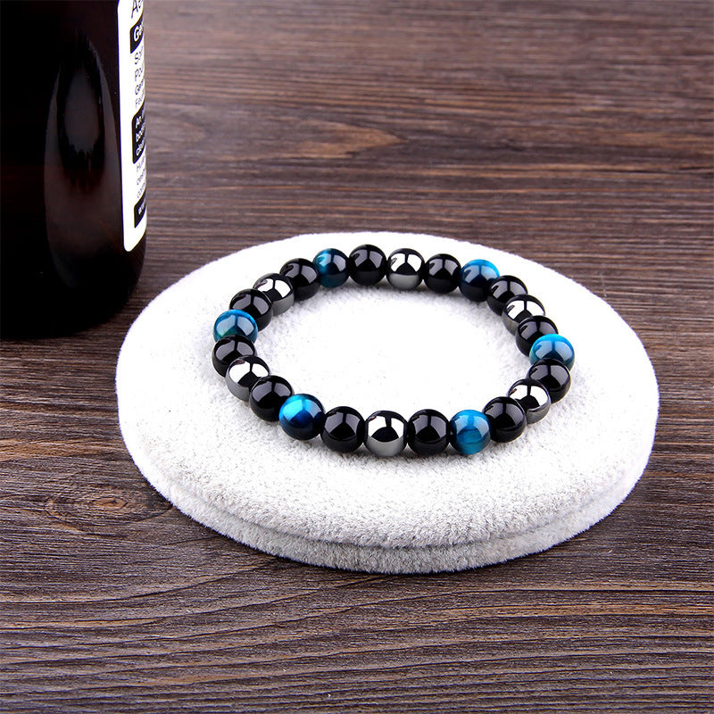 Tiger Eye Obsidian Hematite Bracelet