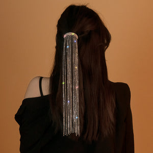 Rhinestone Long Tassel Hairpin