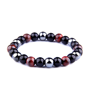 Tiger Eye Obsidian Hematite Bracelet