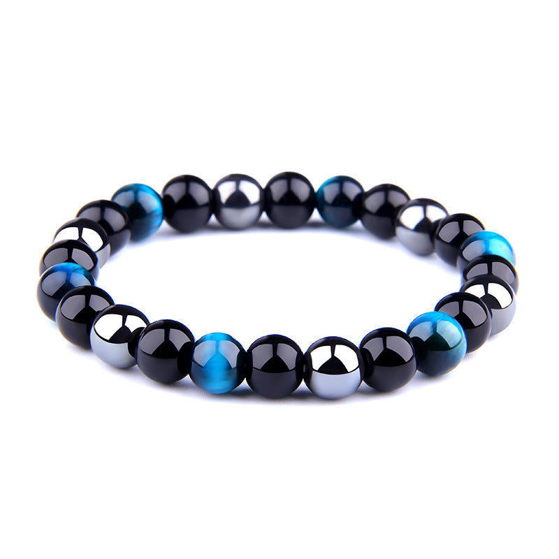 Tiger Eye Obsidian Hematite Bracelet