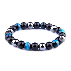 Tiger Eye Obsidian Hematite Bracelet