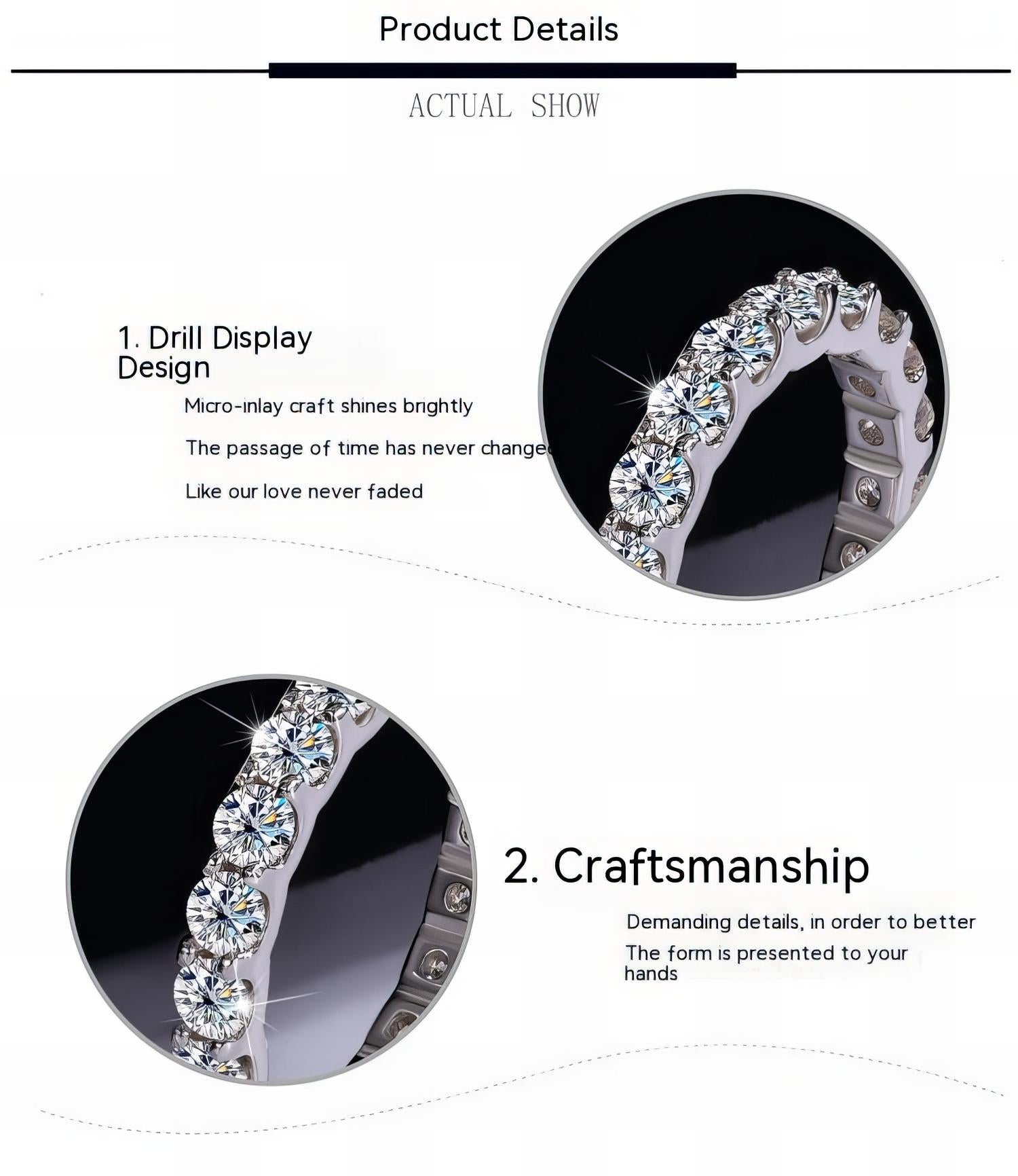 Women Moissanite s925 Sterling Silver Ring