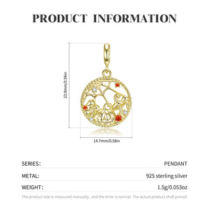 Spider Web Pumpkin Pendant and Chain