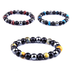 Tiger Eye Obsidian Hematite Bracelet