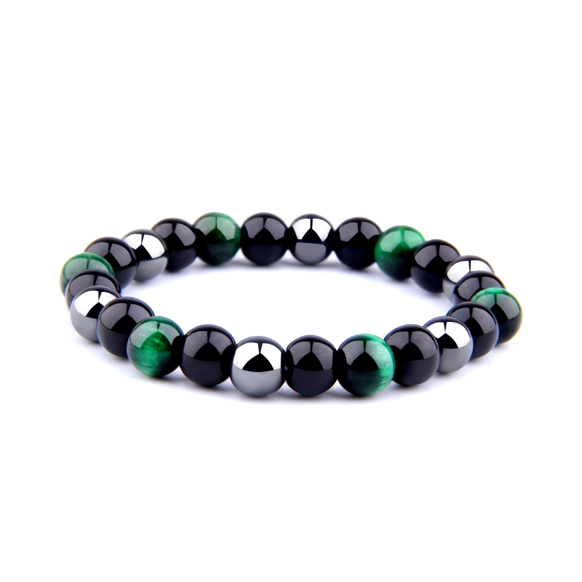 Tiger Eye Obsidian Hematite Bracelet
