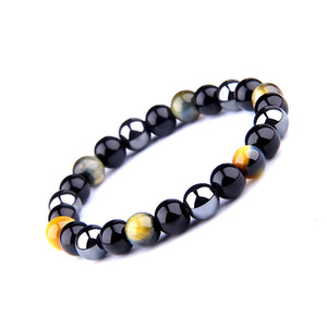 Tiger Eye Obsidian Hematite Bracelet
