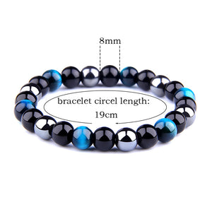 Tiger Eye Obsidian Hematite Bracelet