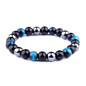 Tiger Eye Obsidian Hematite Bracelet