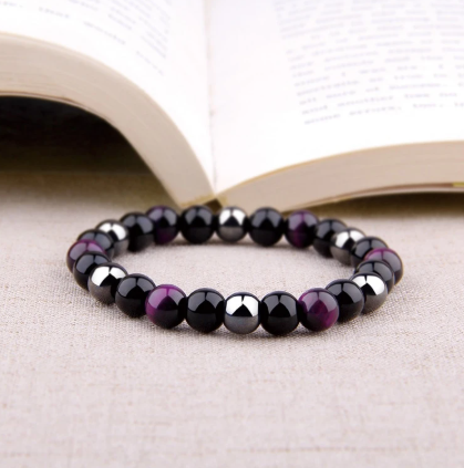 Tiger Eye Obsidian Hematite Bracelet