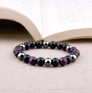 Tiger Eye Obsidian Hematite Bracelet