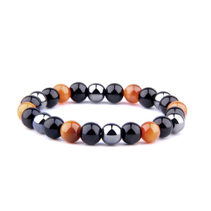 Tiger Eye Obsidian Hematite Bracelet