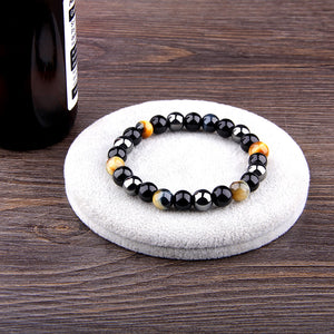 Tiger Eye Obsidian Hematite Bracelet