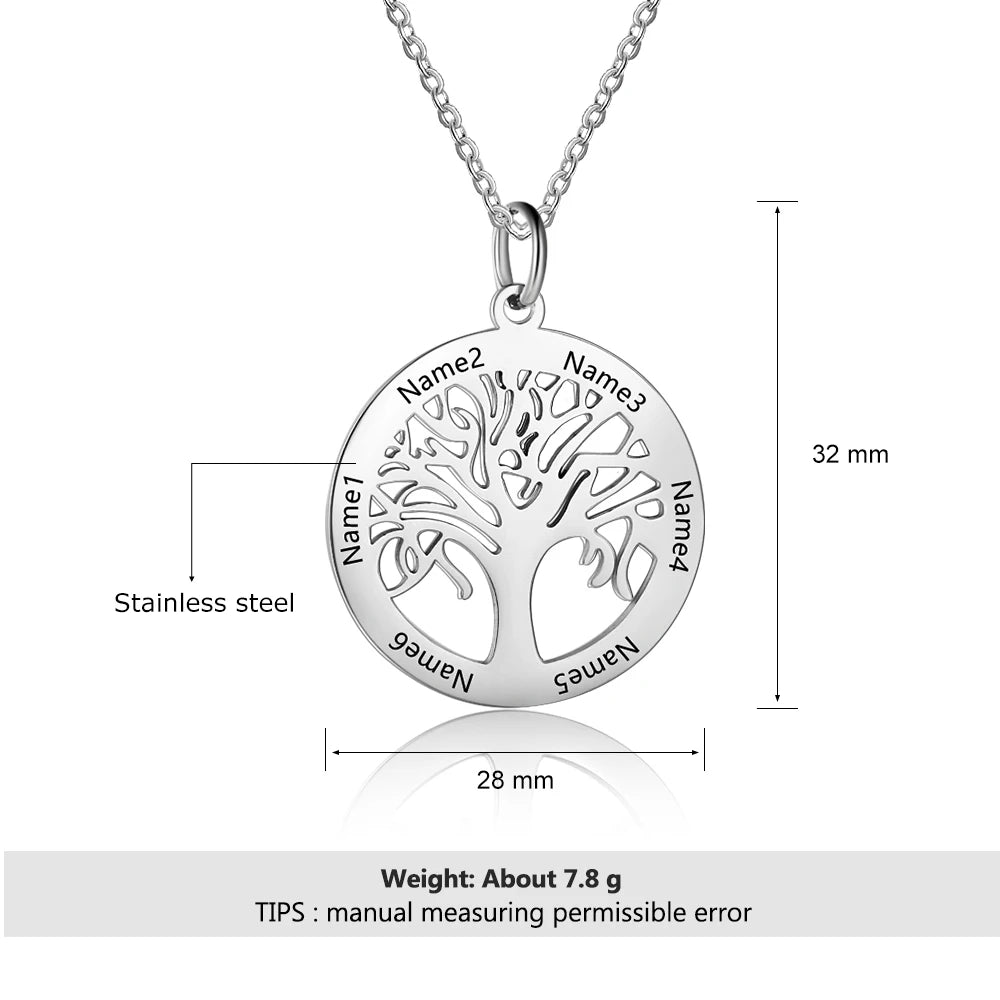 Personalized Family Tree Necklace