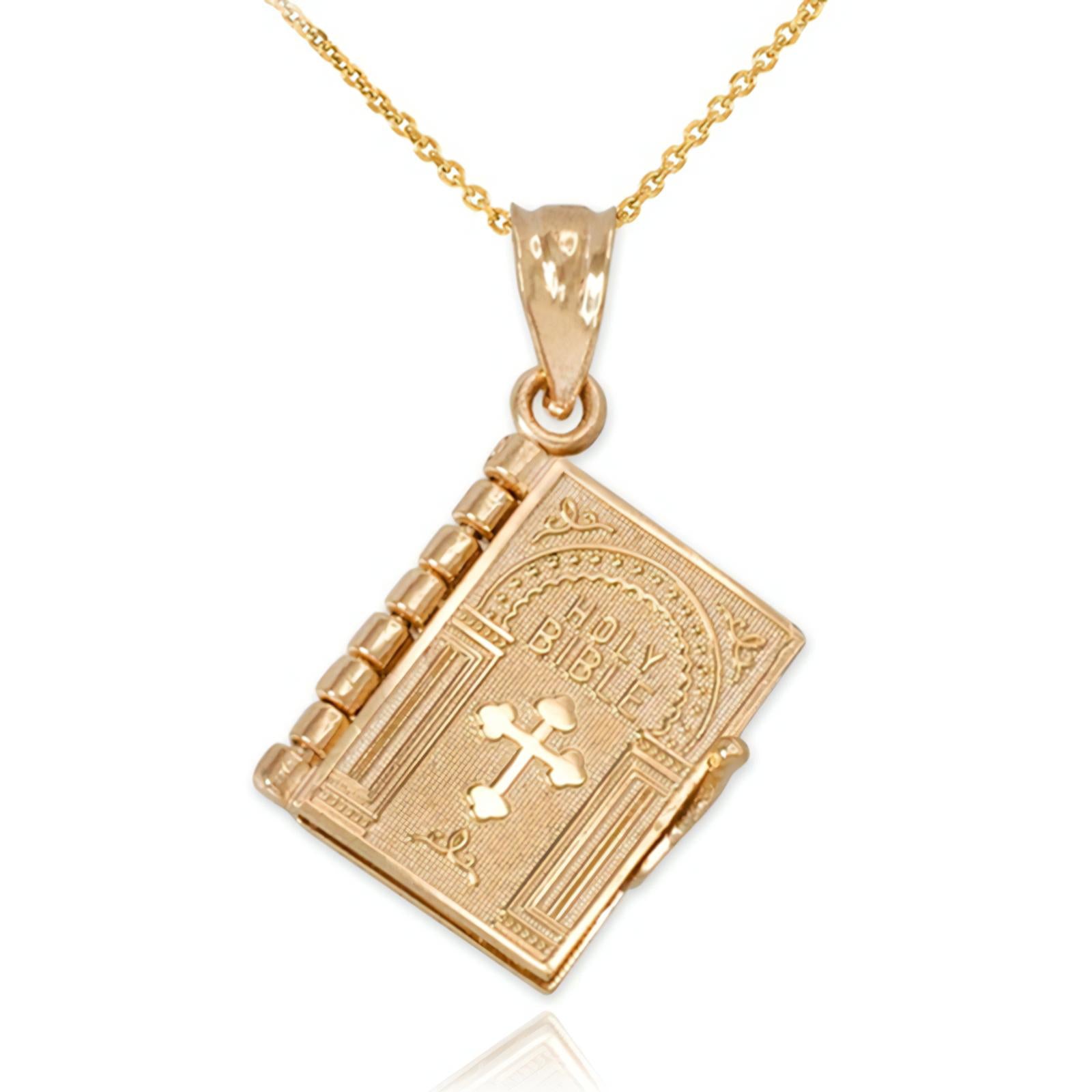 Bible Pendant With Verse Necklace