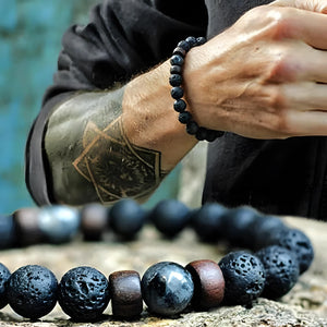 Black Volcanic Stone Bracelet