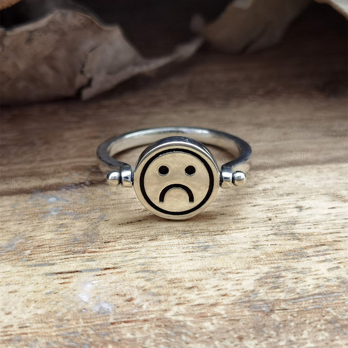 Smiley Face Turning Ring