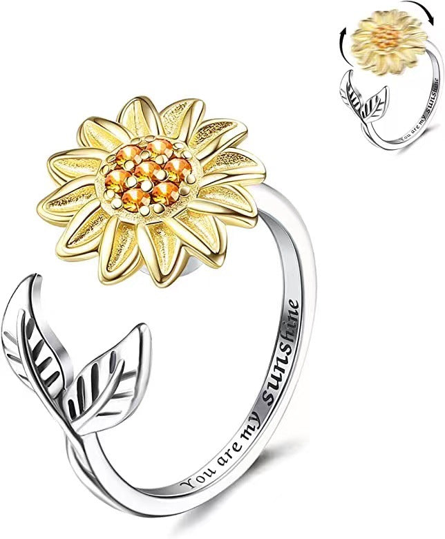 Stylish Spinning Flower Ring