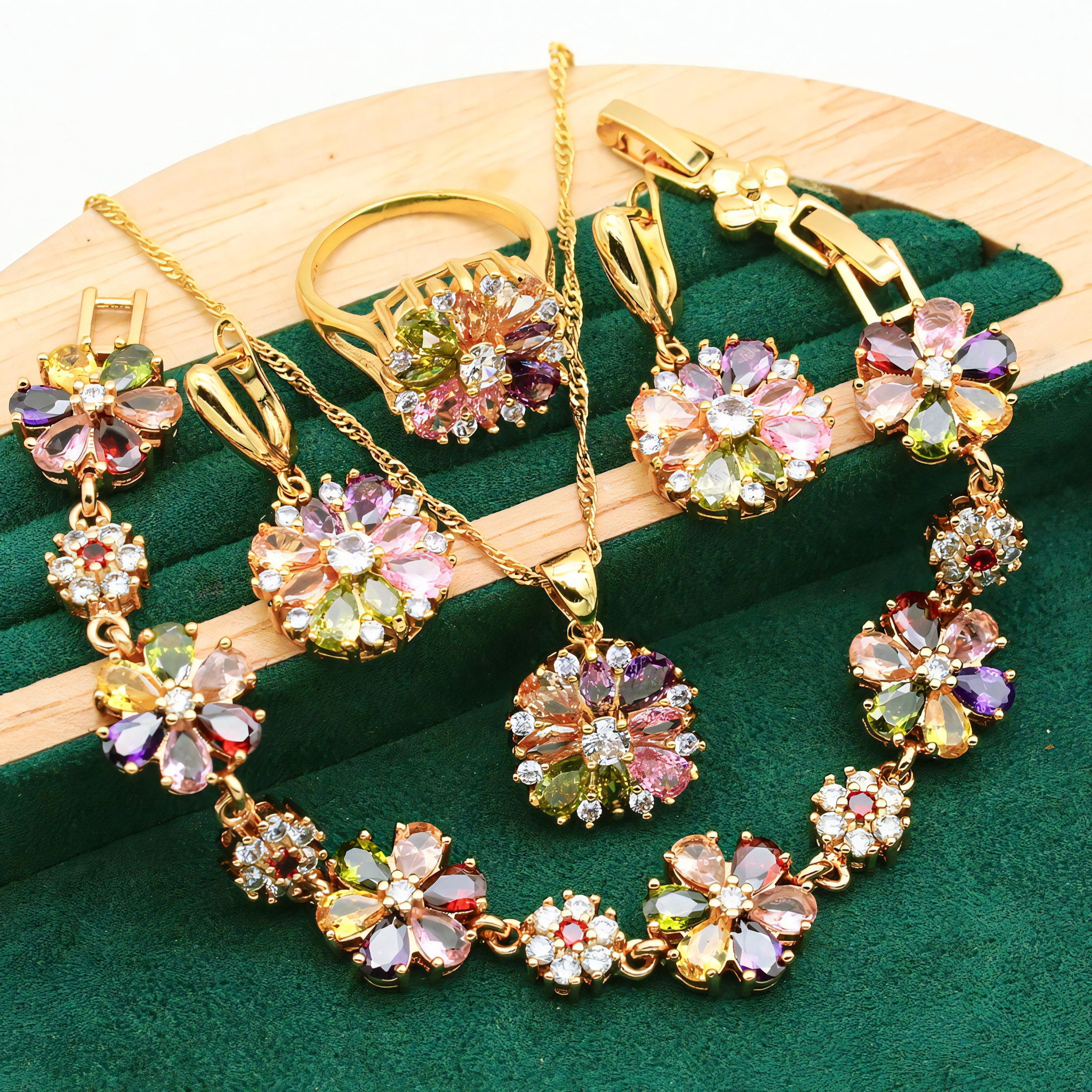 Classic 925 Silver Multicolor Zircon Sets