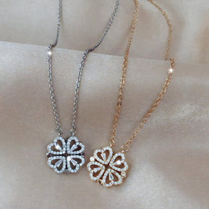 Four Hearts Clover Necklace